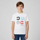 Boys White Logo T-Shirt, 1, hi-res