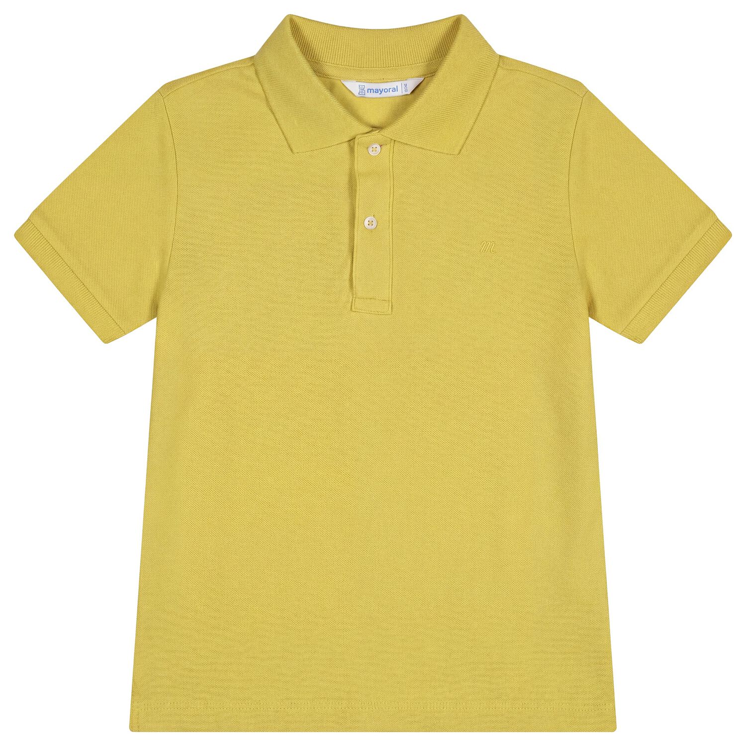 Boys Yellow Logo Polo Shirt, 7, hi-res