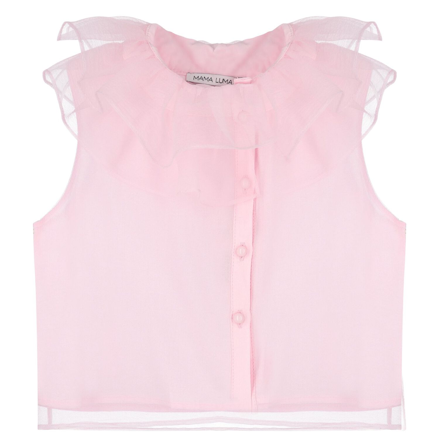 طقم تنورة شيفون بفيونكة باللون الوردى للبنات, 1, hi-res image number null