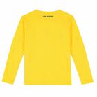 Boys Yellow Printed Long Sleeve Top, 3, hi-res