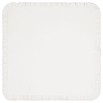 Baby Girls Ivory & Pink Padded Blanket