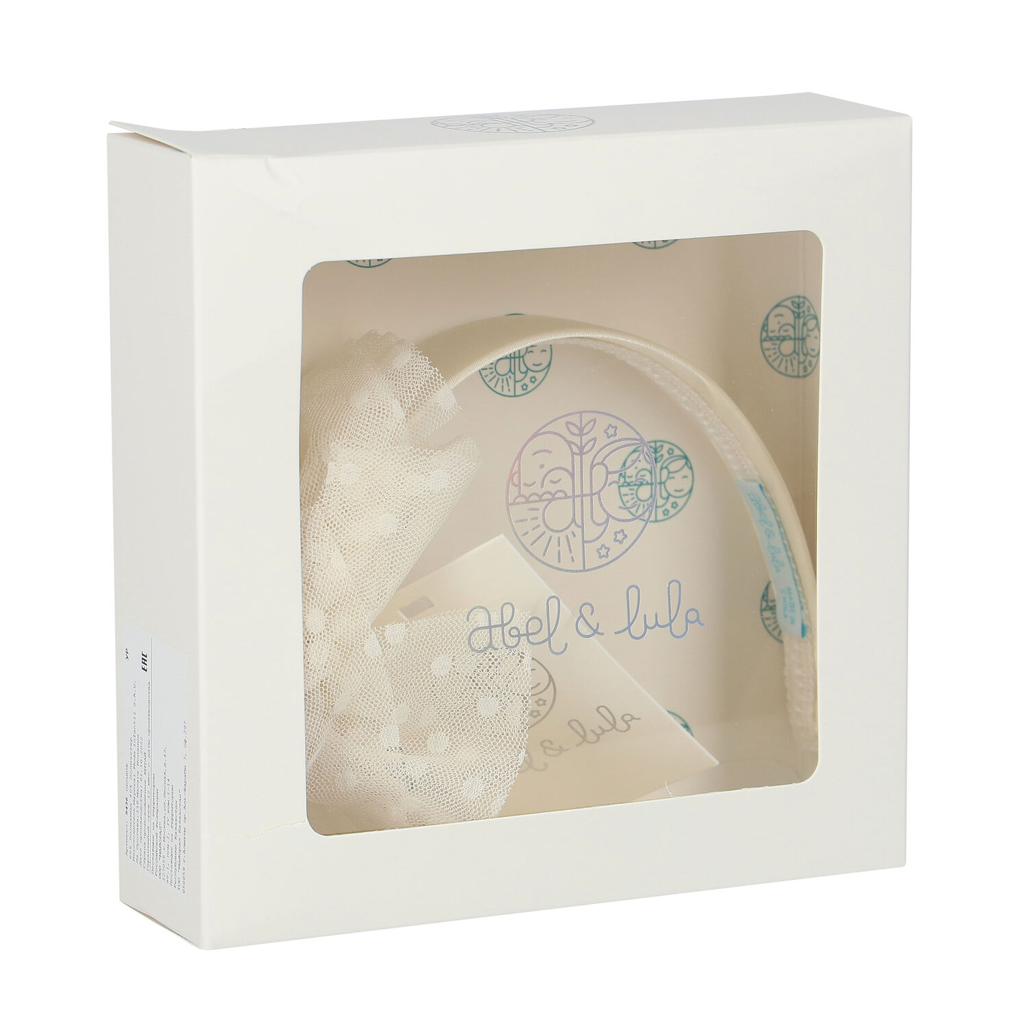 طوق شعر تول بطبعة الزهور باللون الكحلي, 3, hi-res