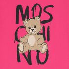 Girls Pink Teddy Bear Logo Dress, 1, hi-res