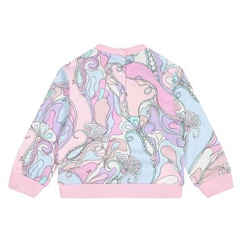 Younger Girls Pink & Blue Orchidee Sweatshirt