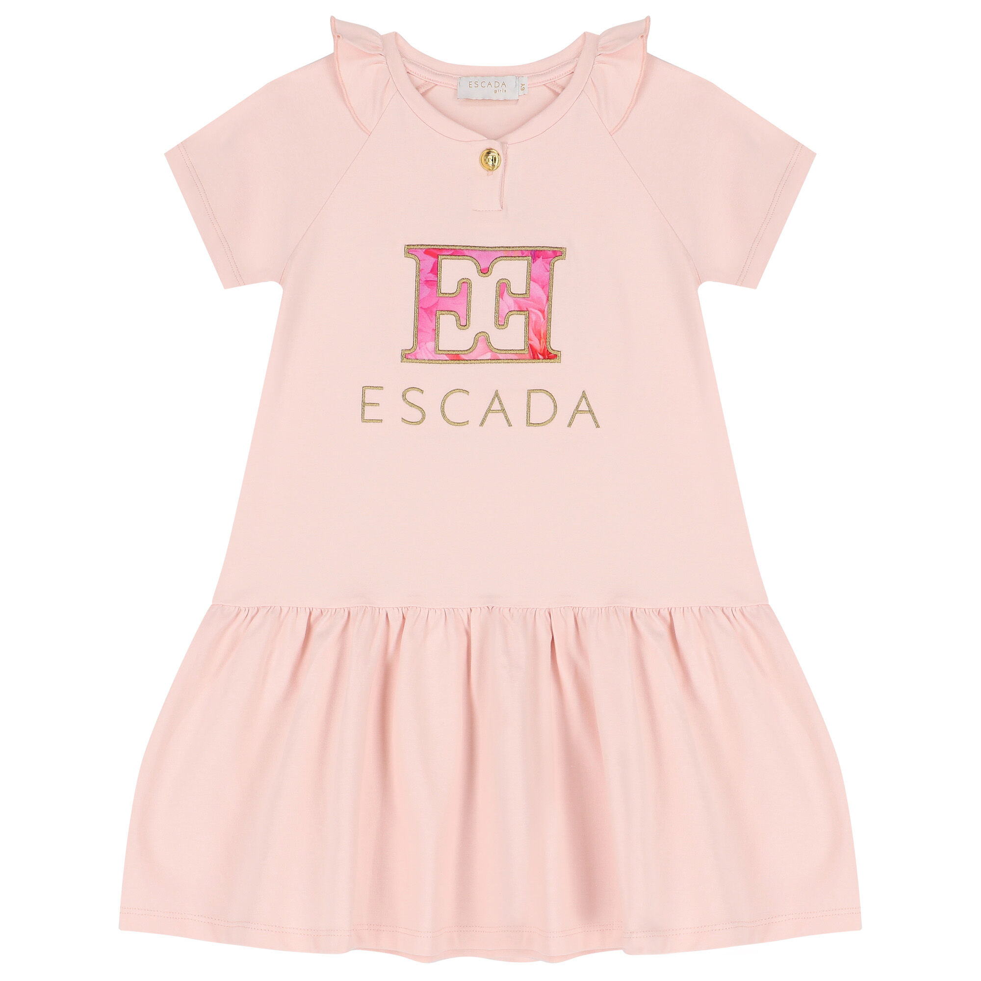 Escada Girls Girls Pink Logo Dress Junior Couture