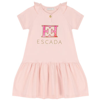 Girls Pink Logo Dress