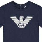 Younger Boys Navy Blue & White T-Shirt ( 3-Pack ), 1, hi-res