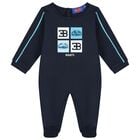 Baby Boys Navy Blue Logo Babygrow Gift Set, 1, hi-res