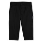 Younger Boys Black, Beige & White Logo Tracksuit Set, 1, hi-res
