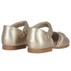 Younger Girls Gold Logo Shoes, 1, hi-res