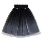 Girls Black Logo Tulle Skirt, 1, hi-res