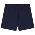 Boys Navy Blue Logo Shorts, 2, hi-res