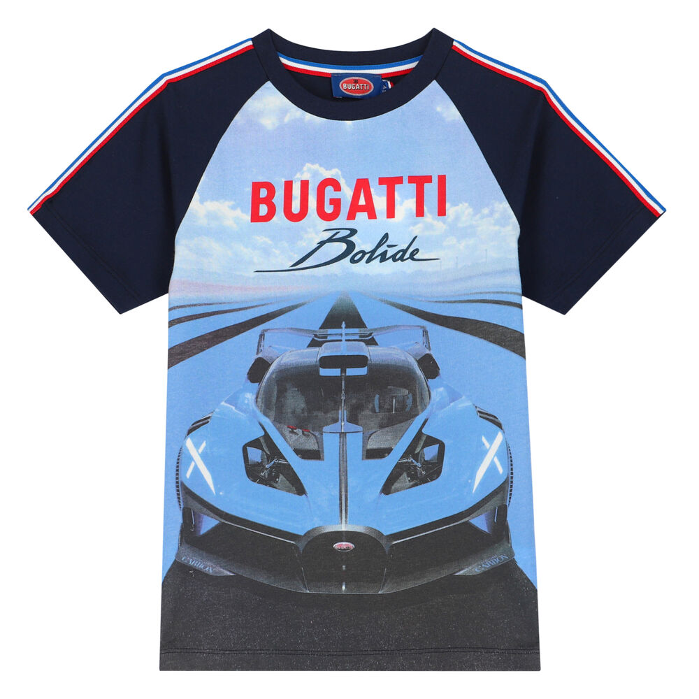 Bugatti Junior Boys Navy Logo T-Shirt | Junior Couture