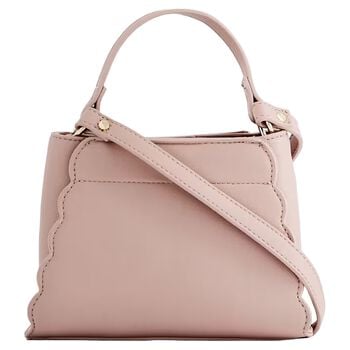 Girls Pink Faux Leather Handbag ( 15cm )