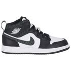 Black, Green & White Air Jordan 1 Mid Trainers, 1, hi-res