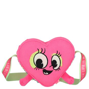 Girls Pink Heart Crossbody Bag ( 14cm )