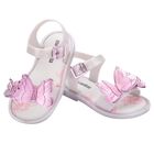 Younger Girls White & Pink Butterfly Sandals, 1, hi-res