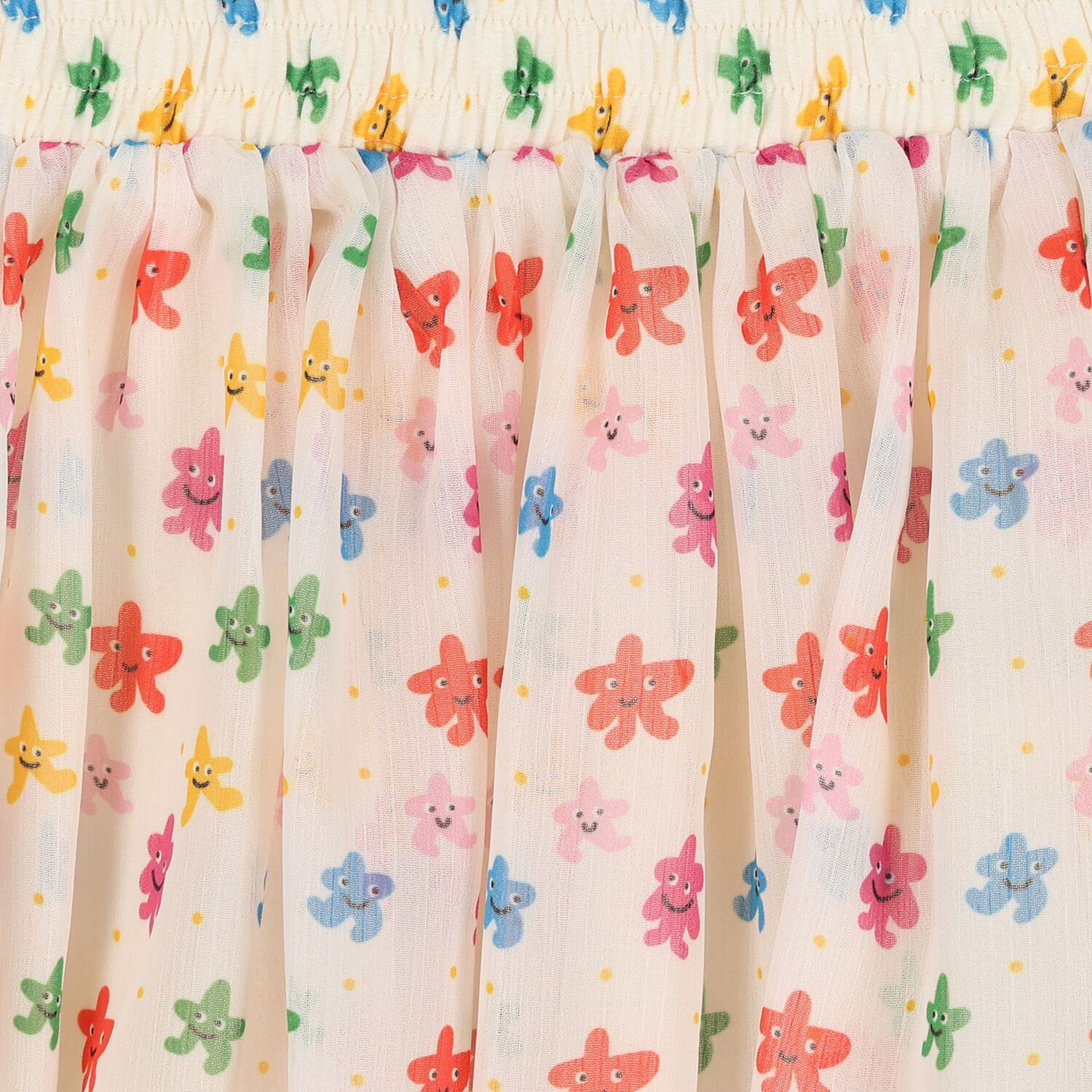 Younger Girls Beige Stars Skirt, 1, hi-res