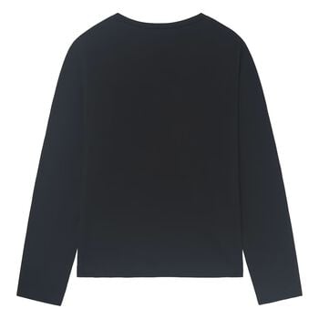 Girls Black Embellished Long Sleeve Top