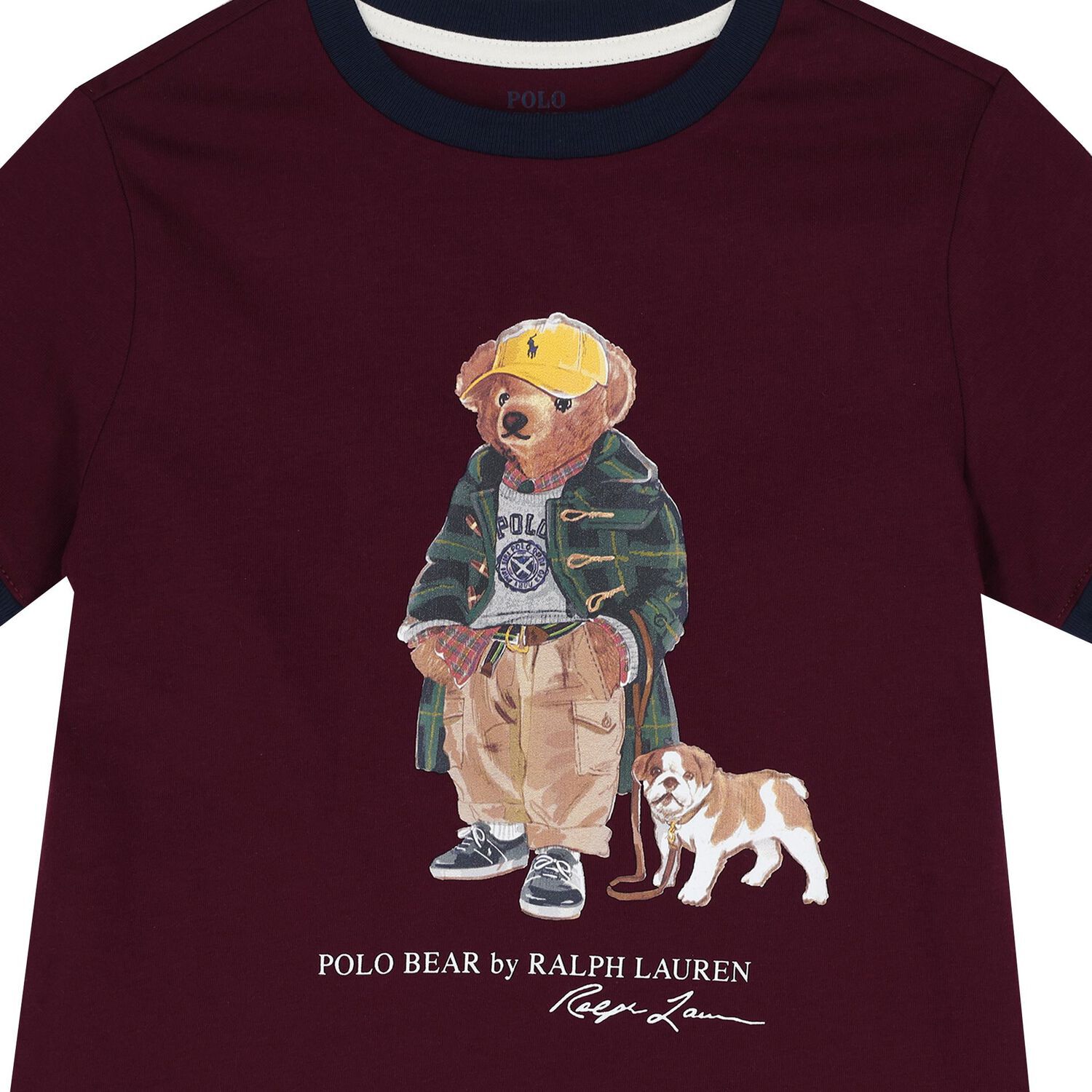 Boys Burgundy Polo Bear T-Shirt, 1, hi-res image number null