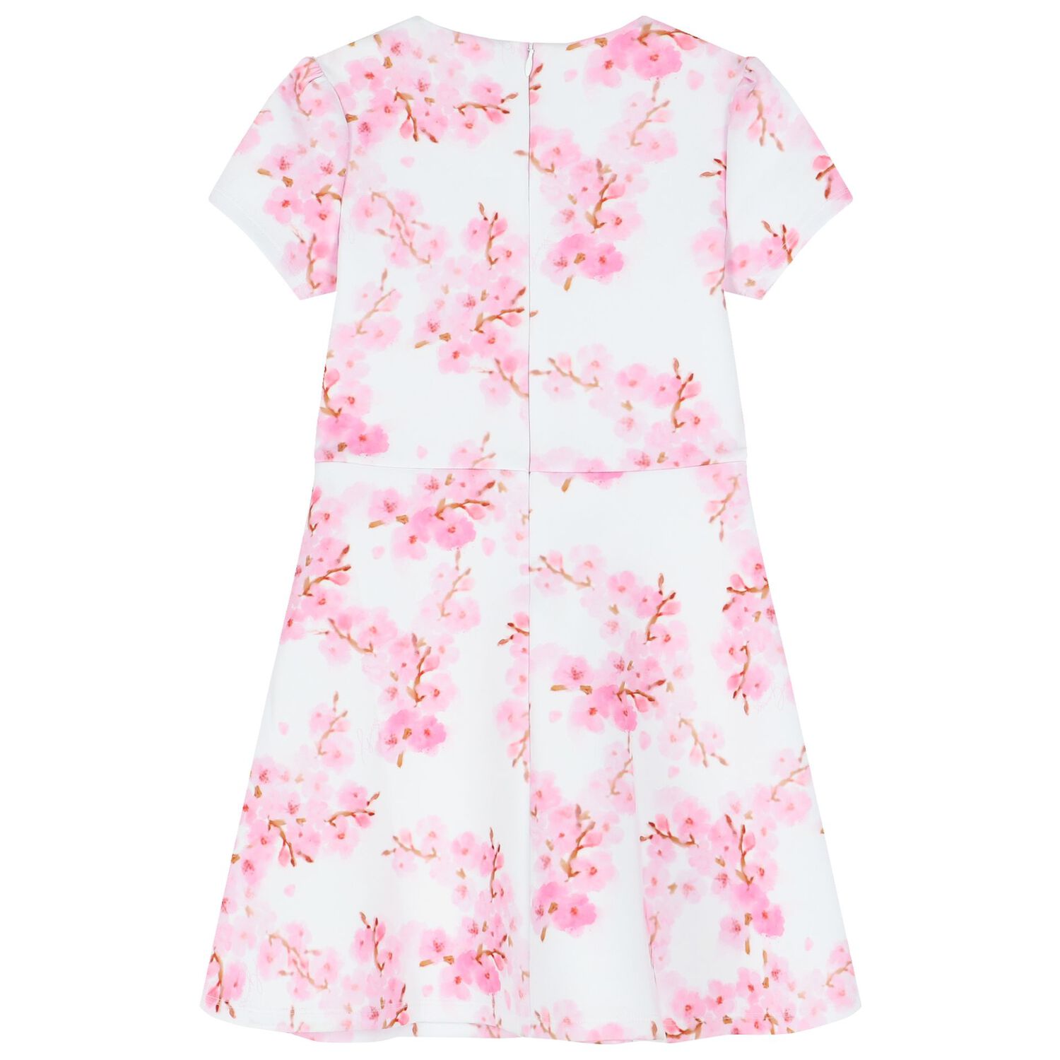 Girls White & Pink Logo Dress, 1, hi-res image number null