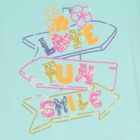 Girls Aqua Embellished Dress, 1, hi-res