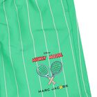 Boys Green Striped Swim Shorts, 1, hi-res