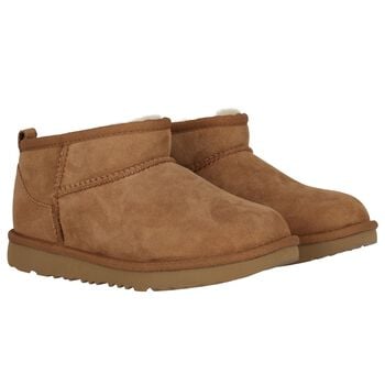 Chestnut Brown Classic Ultra Mini Suede Boots