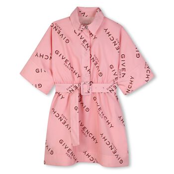 Girls Pink Logo Dress