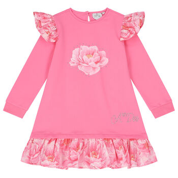 Girls Pink Floral Dress