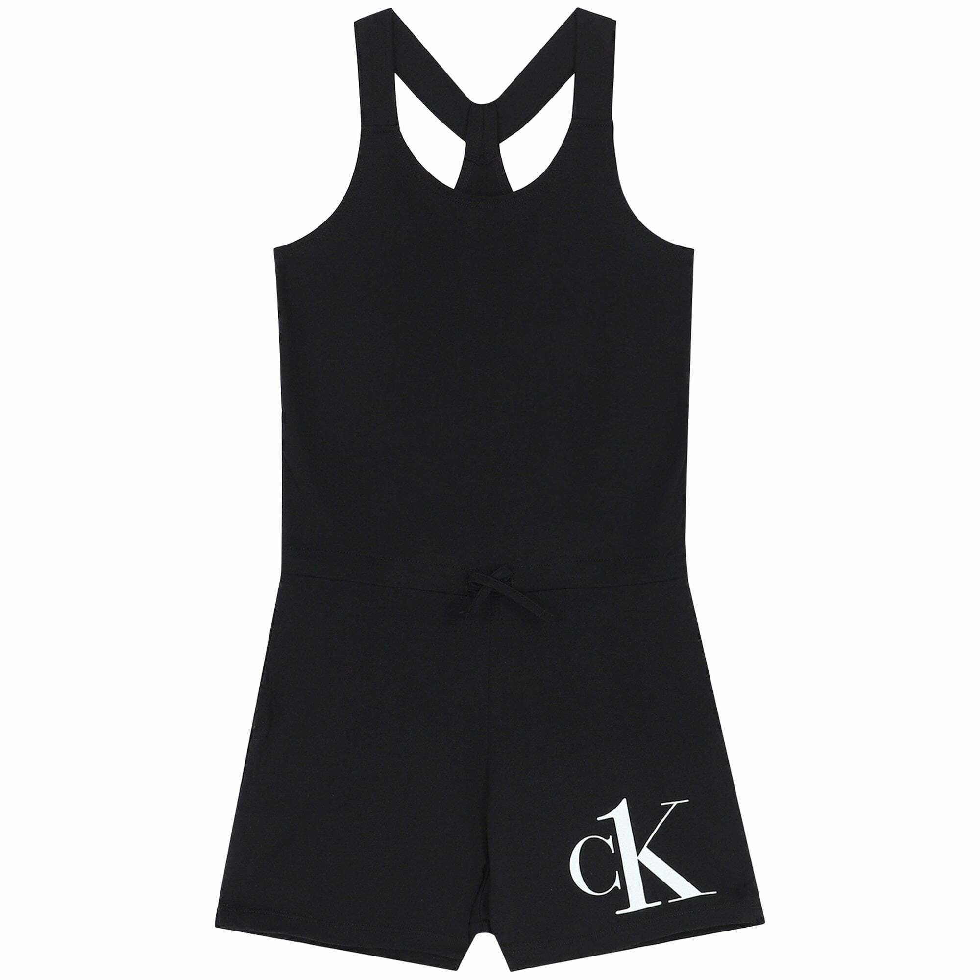 Calvin Klein Girls Black Logo Playsuit Junior Couture Australia