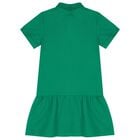 فستان بنات بولو بالشعار باللون الأخضر, 1, hi-res