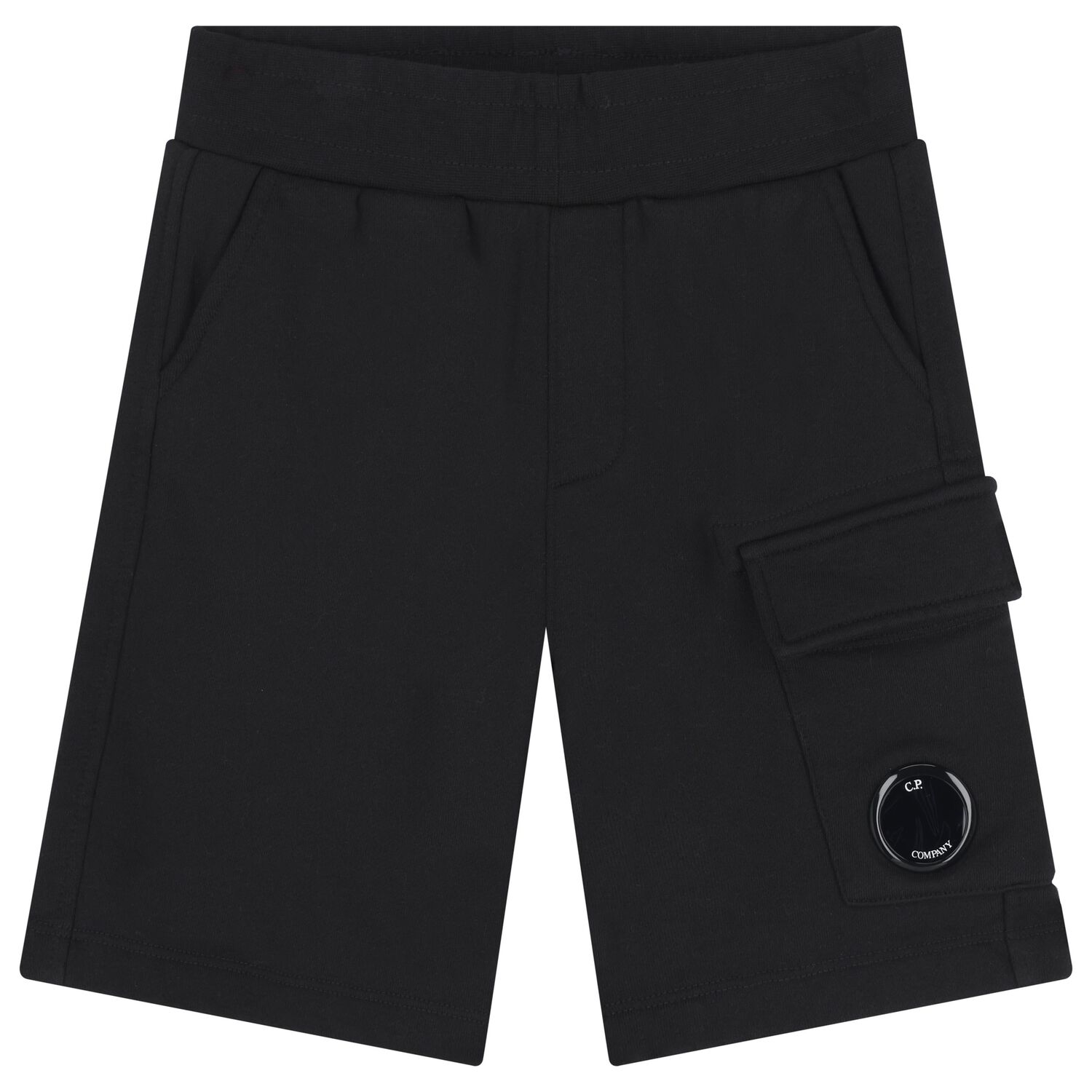Boys Black Logo Shorts , 1, hi-res