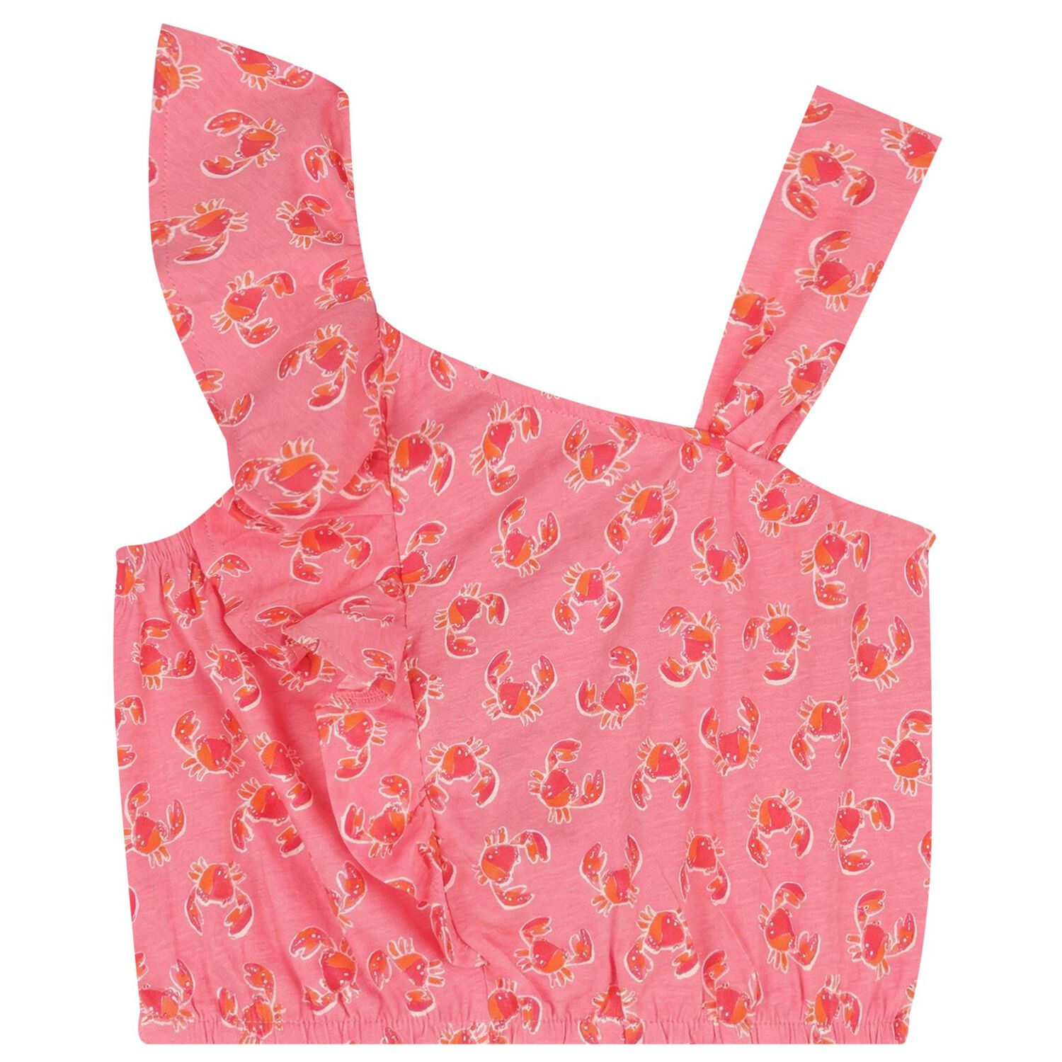 Girls Pink Crab Shorts Set, 1, hi-res