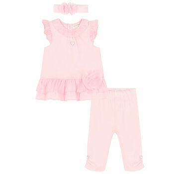 Baby Girls Pink Dress Set