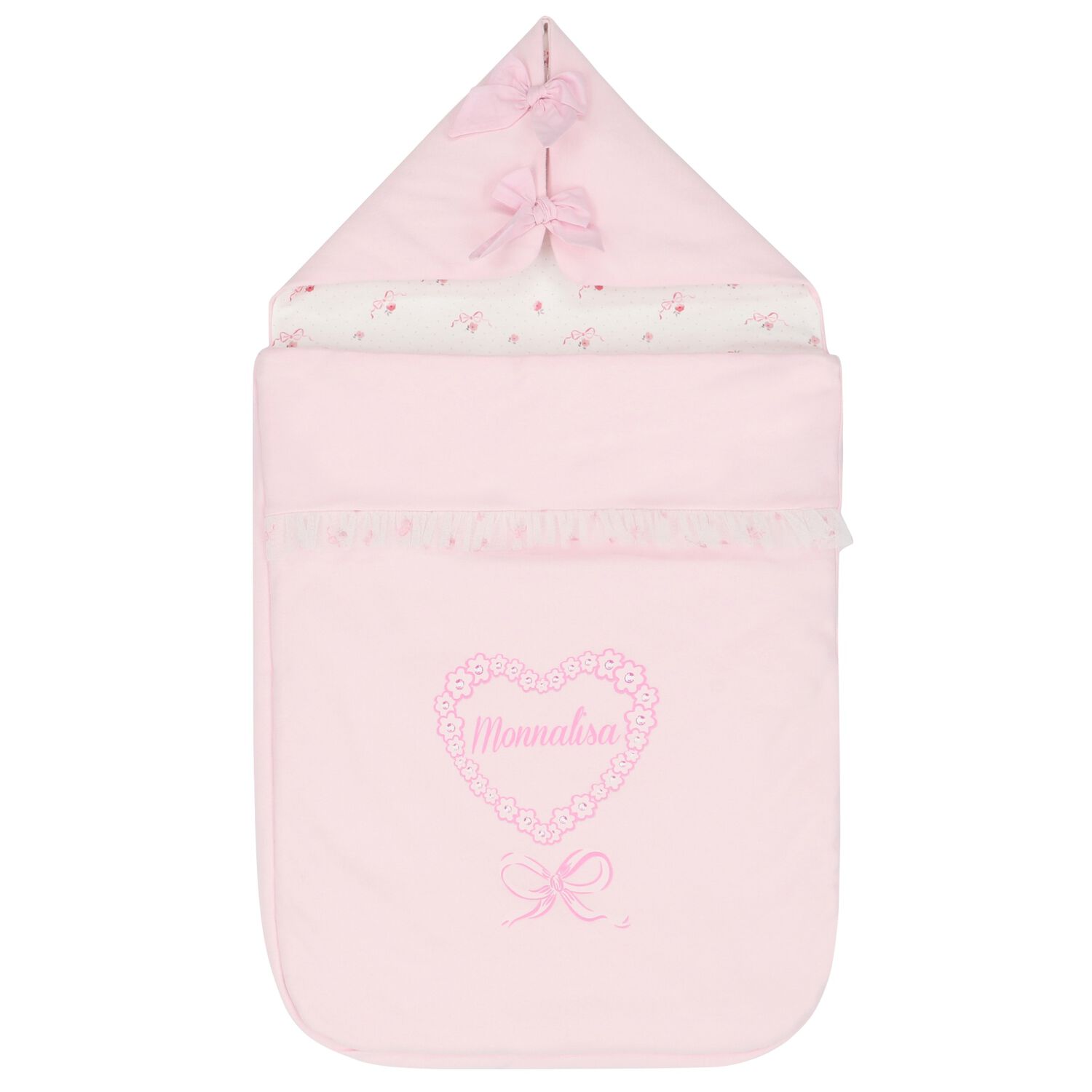 Baby Girls Pink & White Heart Nest, 1, hi-res