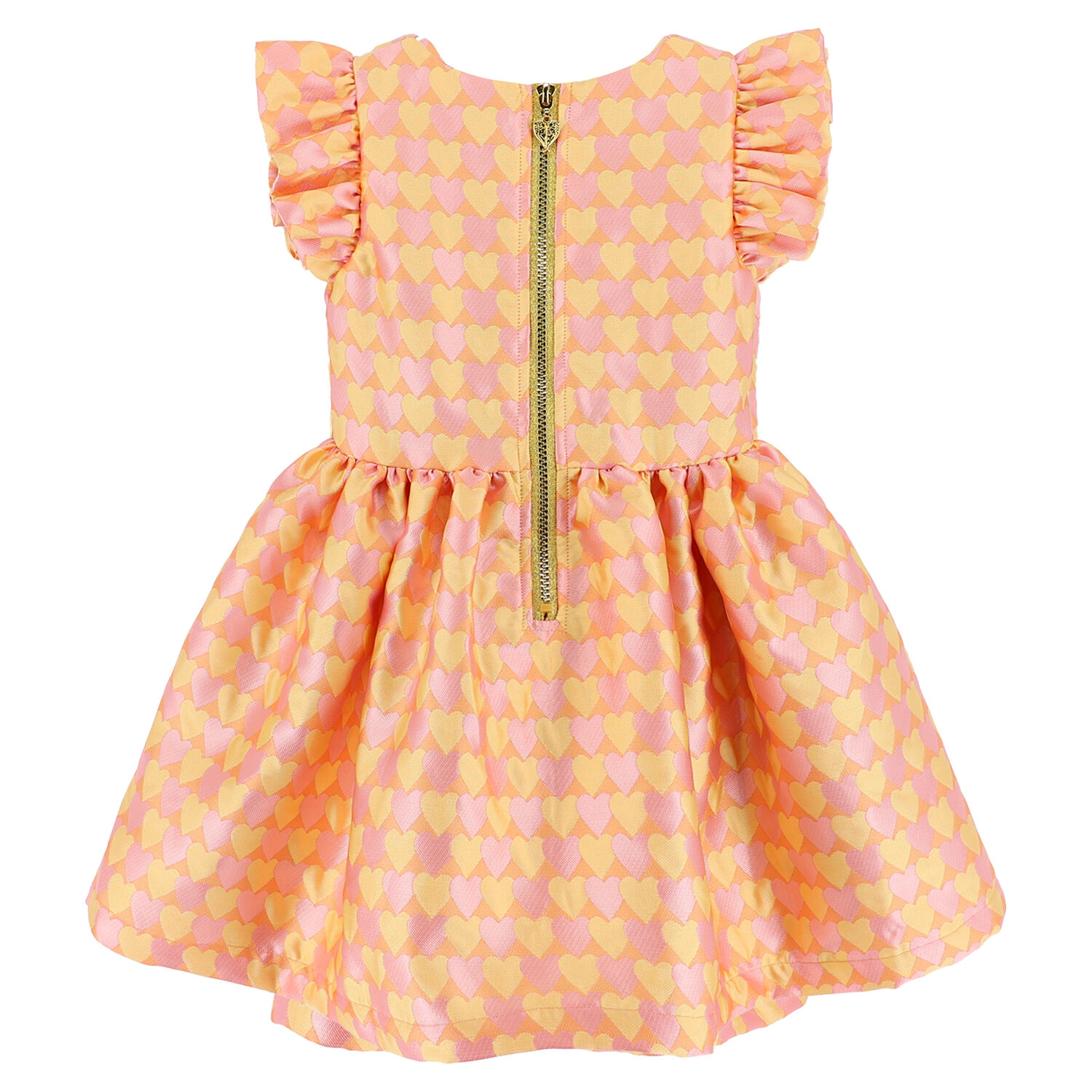 Girls Apricot Heart Dress, 4, hi-res image number null