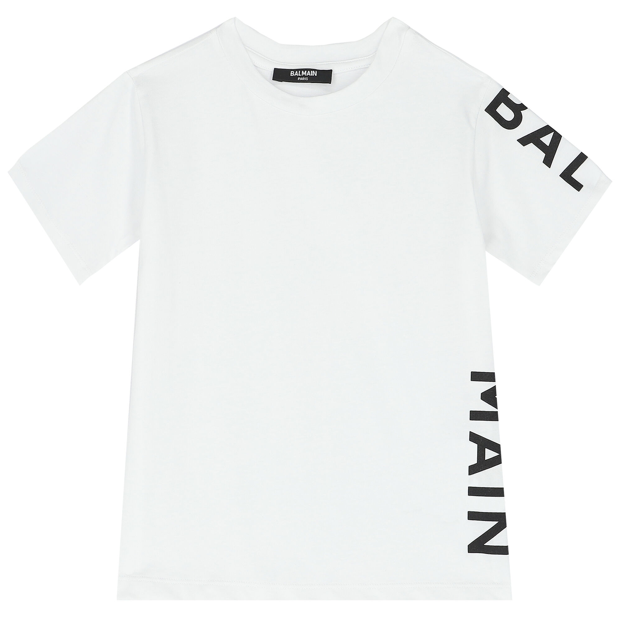 Balmain White Logo T Shirt Junior Couture USA