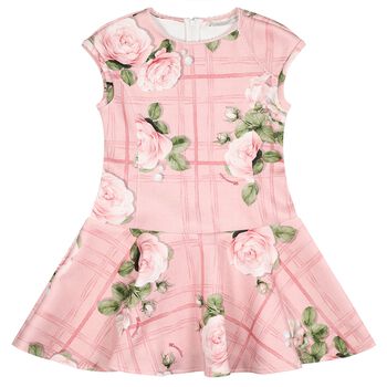 Girls Pink Rose Dress