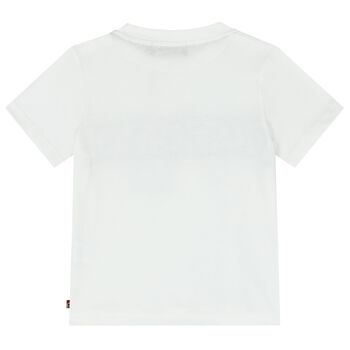 Younger Boy White Logo T-Shirt