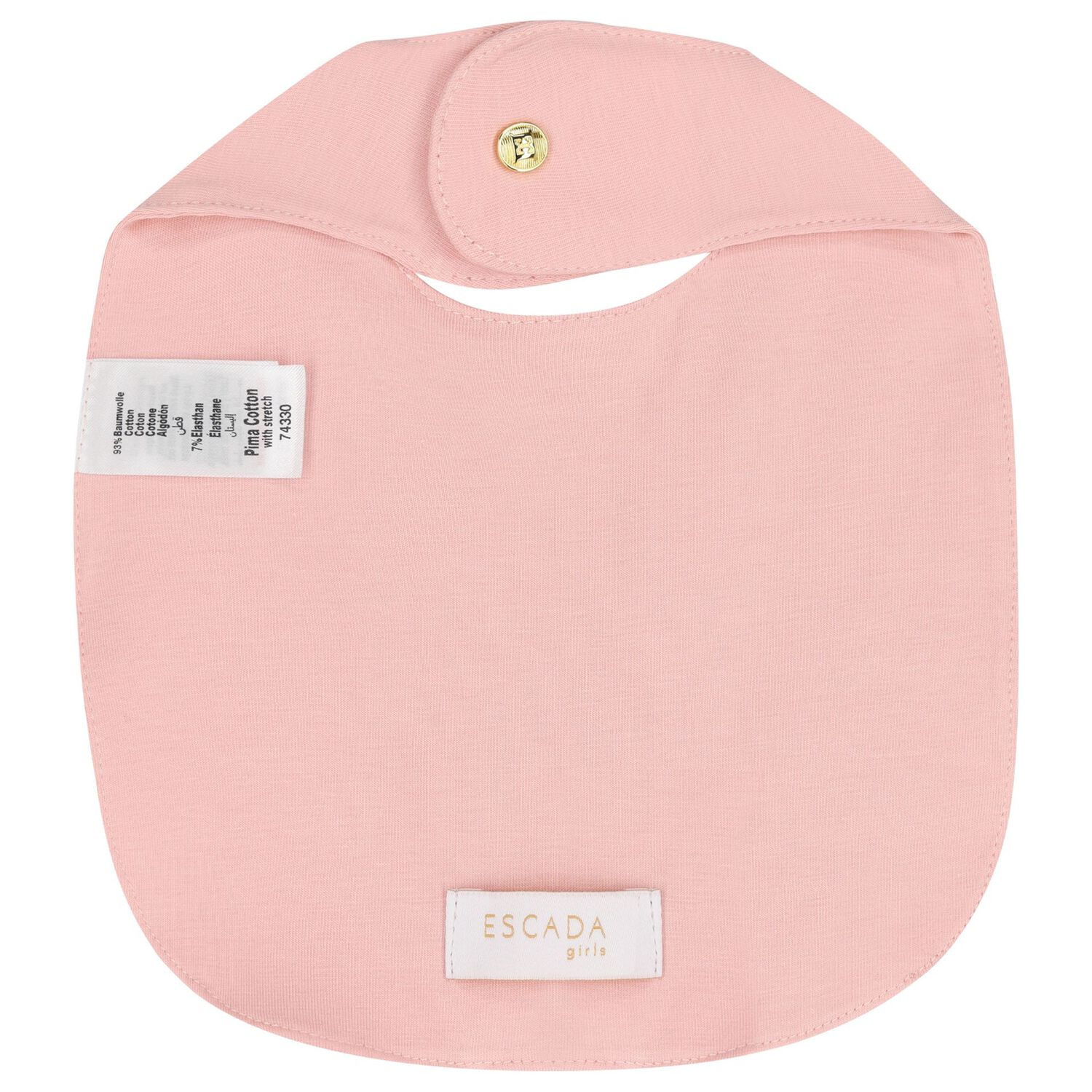 Baby Girls Pink Logo Bib, 3, hi-res