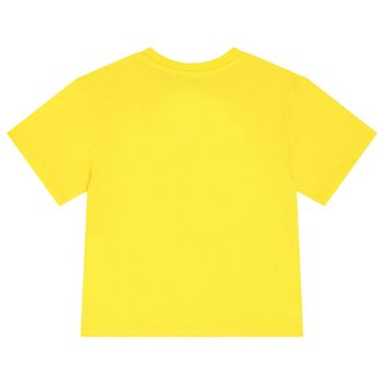 Girls Yellow Logo Flower T-Shirt