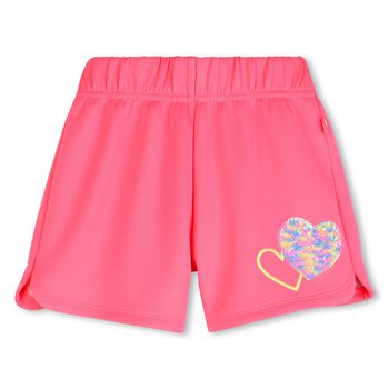 Girls Pink Heart Shorts