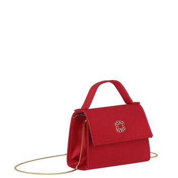 Girls Red Satin Handbag ( 13cm )