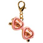 Girls Gold & Pink Gummy Heart Sunglass Charm, 1, hi-res