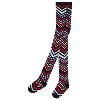 Girls Multi-Coloured Zig Zag Tights