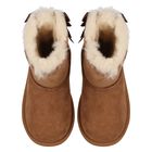 Younger Girls Chestnut Brown Bailey Bow II Suede Boots, 2, hi-res