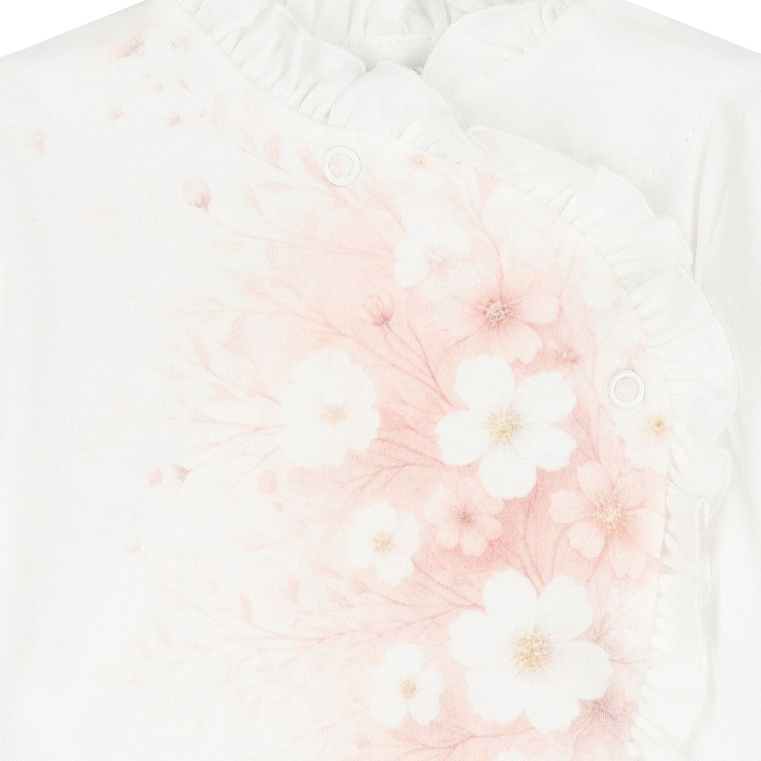 Baby Girls Ivory Floral Babygrow, 2, hi-res