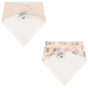 Beige Teddy Bear Logo Bib ( 2-Pack )