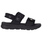 Boys Black Logo Sandals, 1, hi-res